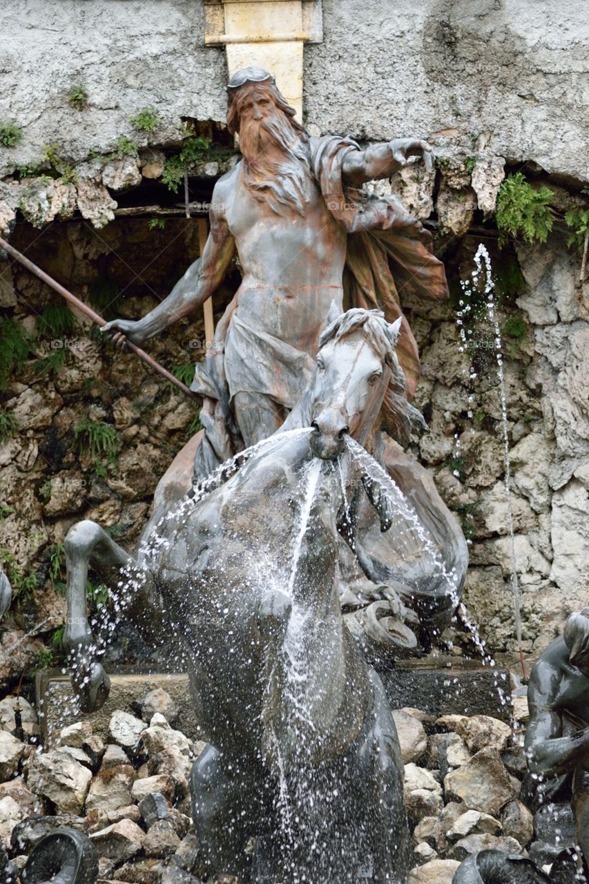 Fountain in Linderhof castle.