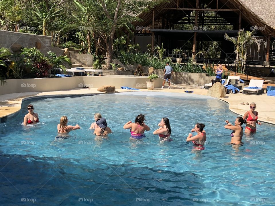 Water aerobics in Nicaragua 