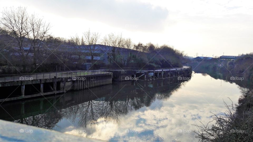 A reflection from the water