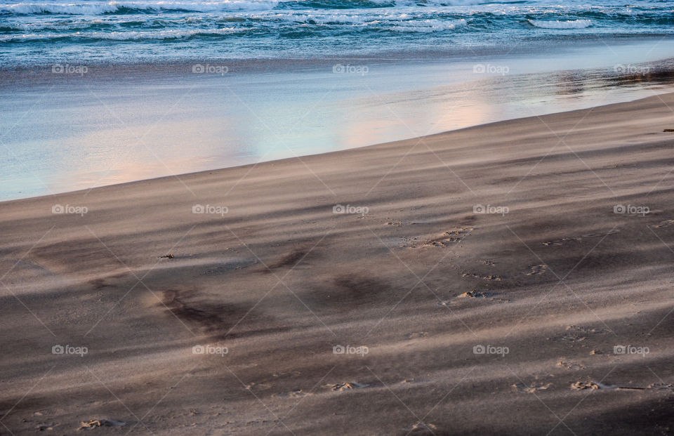 Sand and water. 