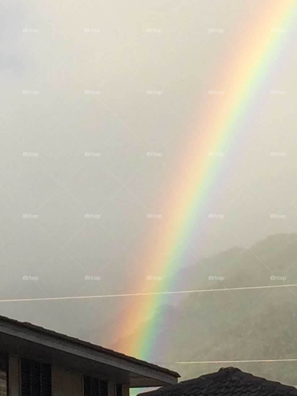 One of many rainbows in Honolulu, Hawaii. The clearest rainbow ever seen.