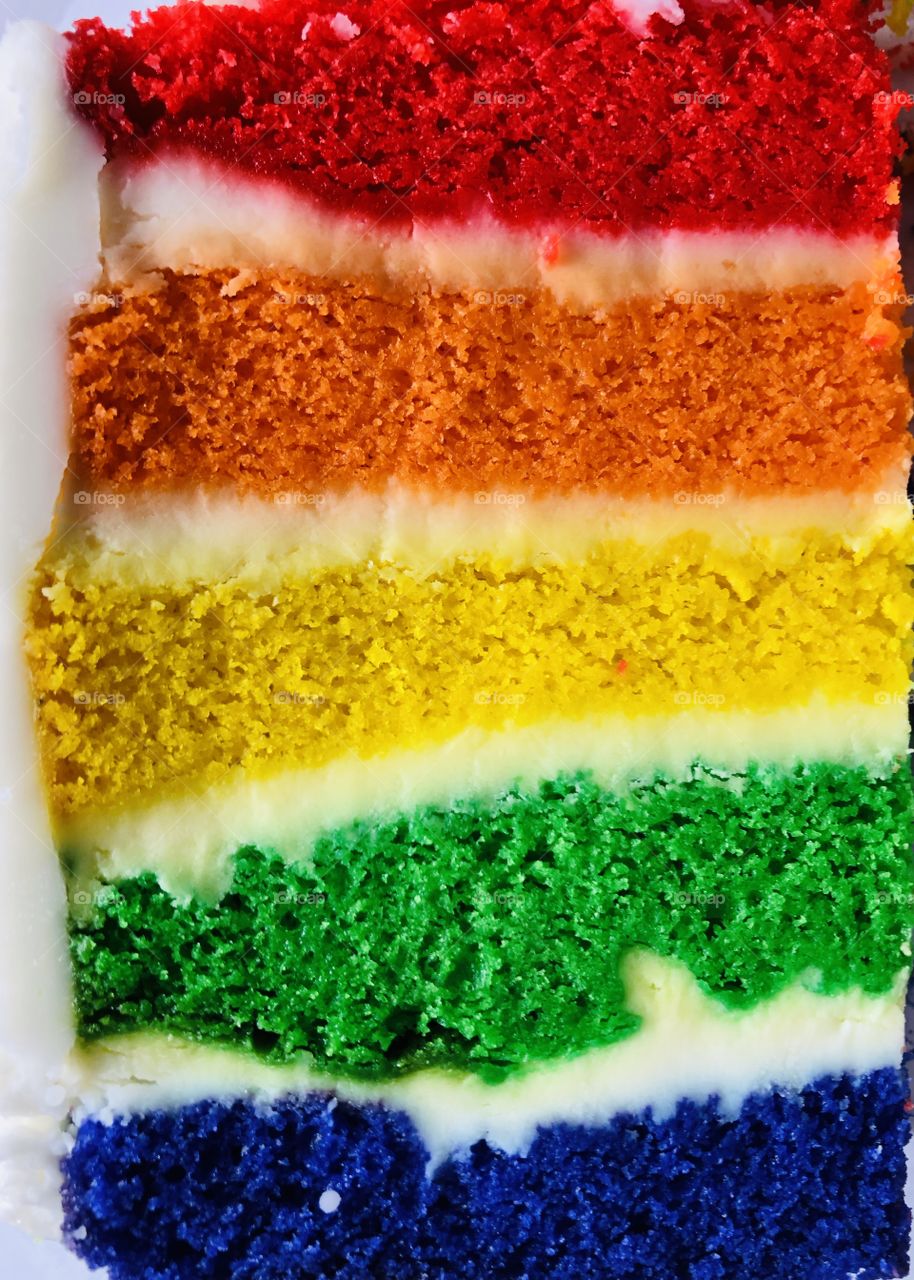 Colorful Rainbow Pride Cake 