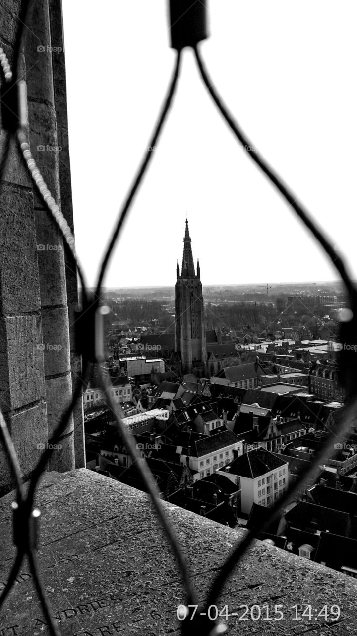 Brugge view . Brugge view from the Belfort tower 