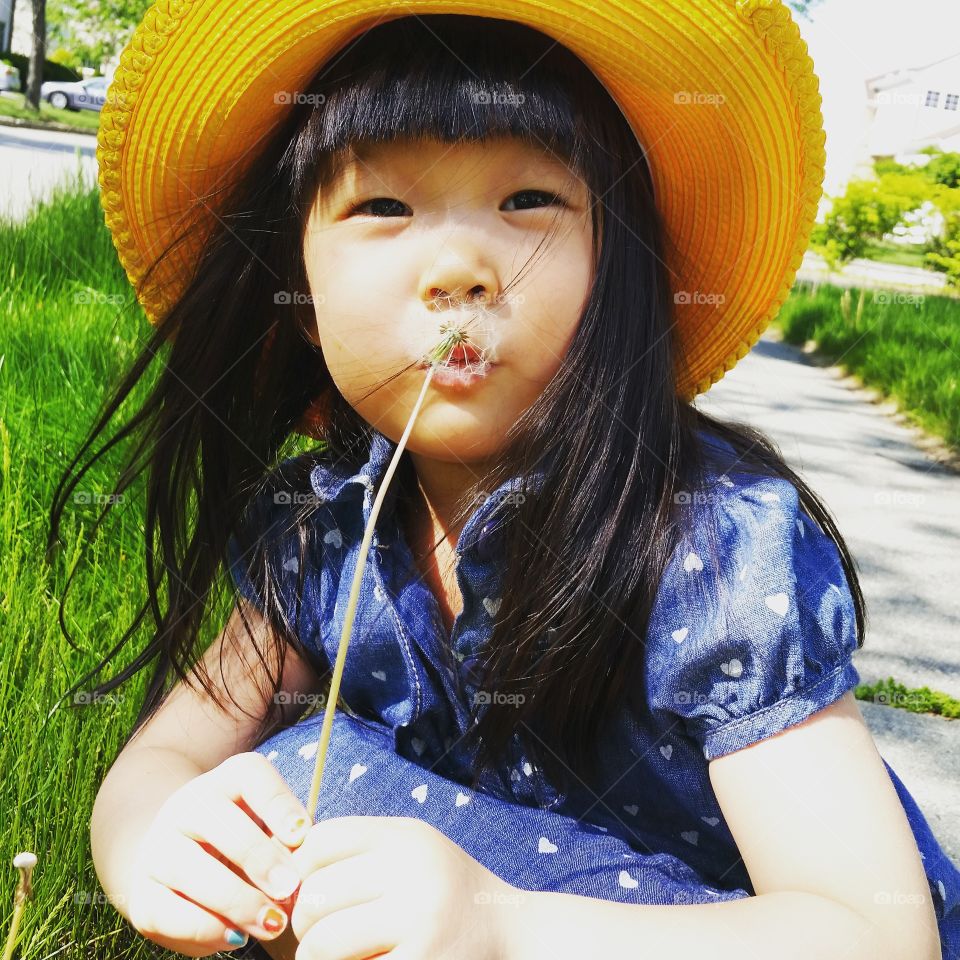 spring lady. yellow hat, girl, kid, cute, spring