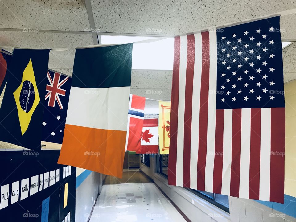 Flags from different countries 