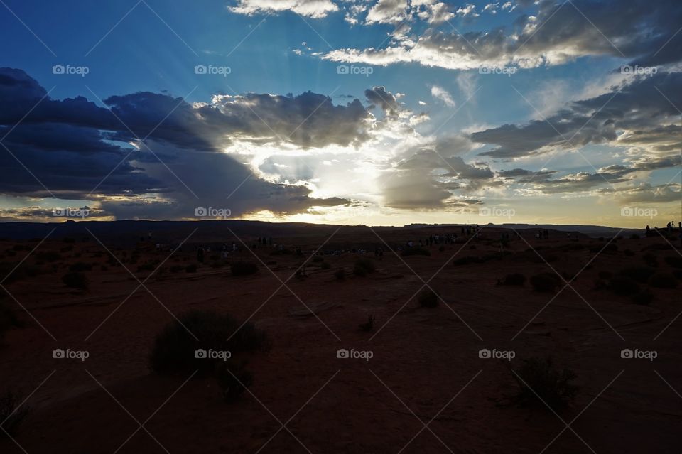 rays of lights behind clouds