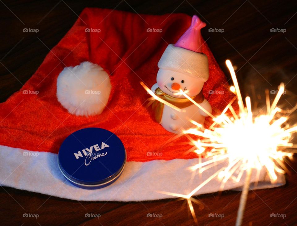 Nivea cream and Christmas decorations, Christmas gift 🎁