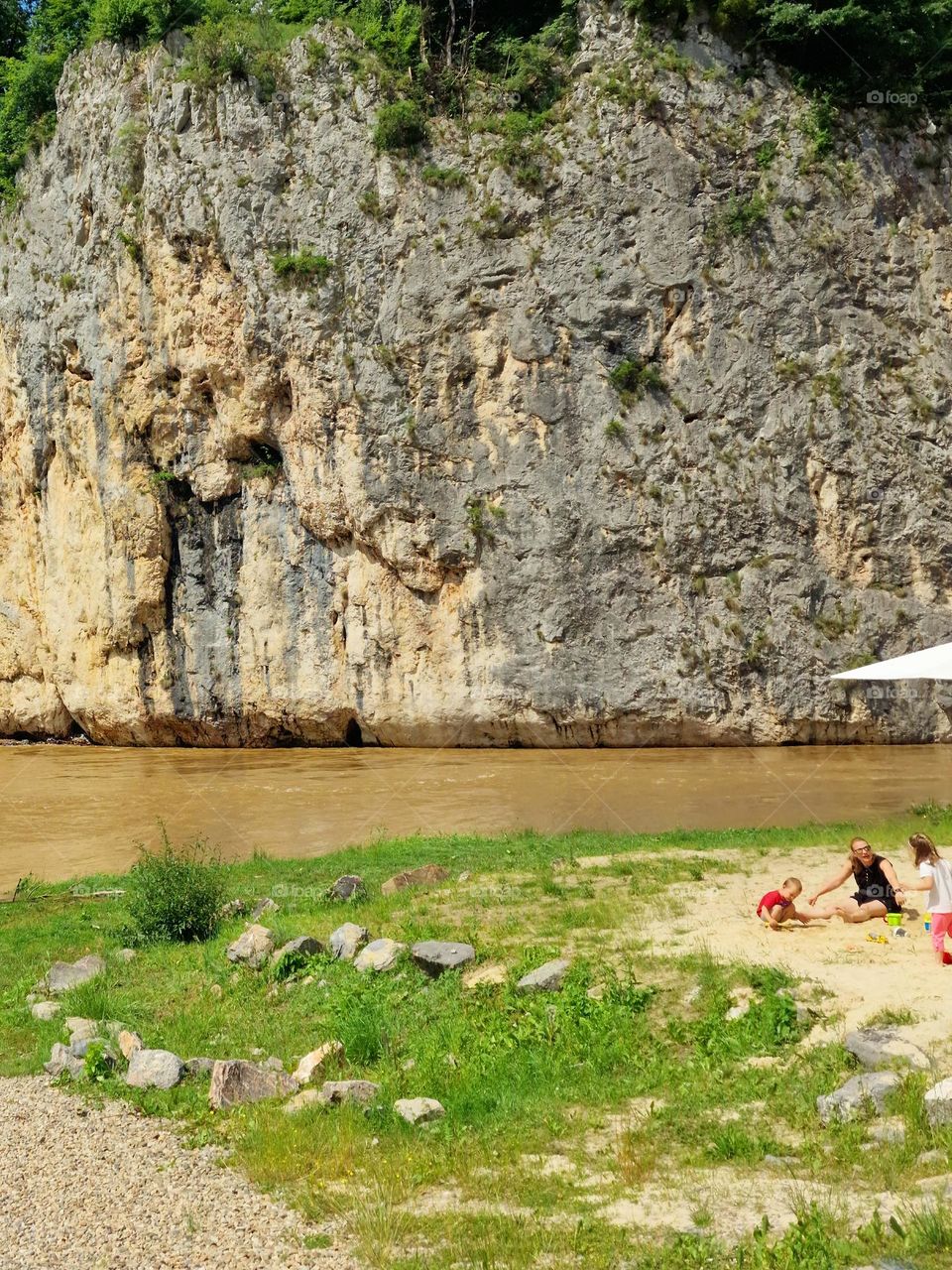 Suncuius beach, the mountain sea