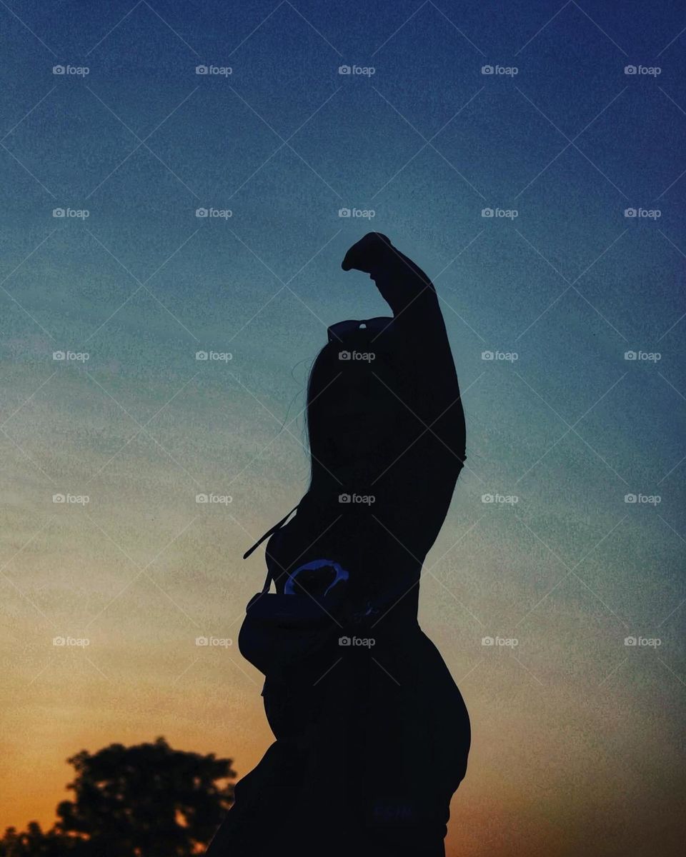 Shadows, night, sunset, silhouette, vignettes, shape