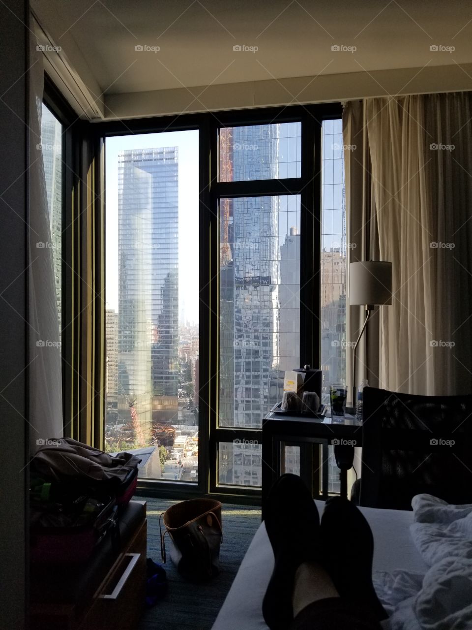A room with a view in NYC. Looking at World Trade Center