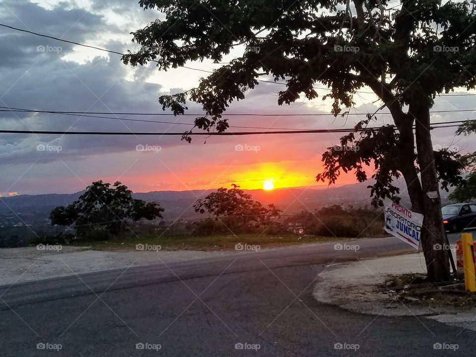 February first sunset