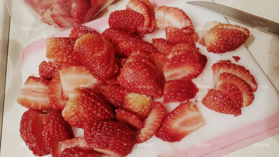 Sliced Strawberries