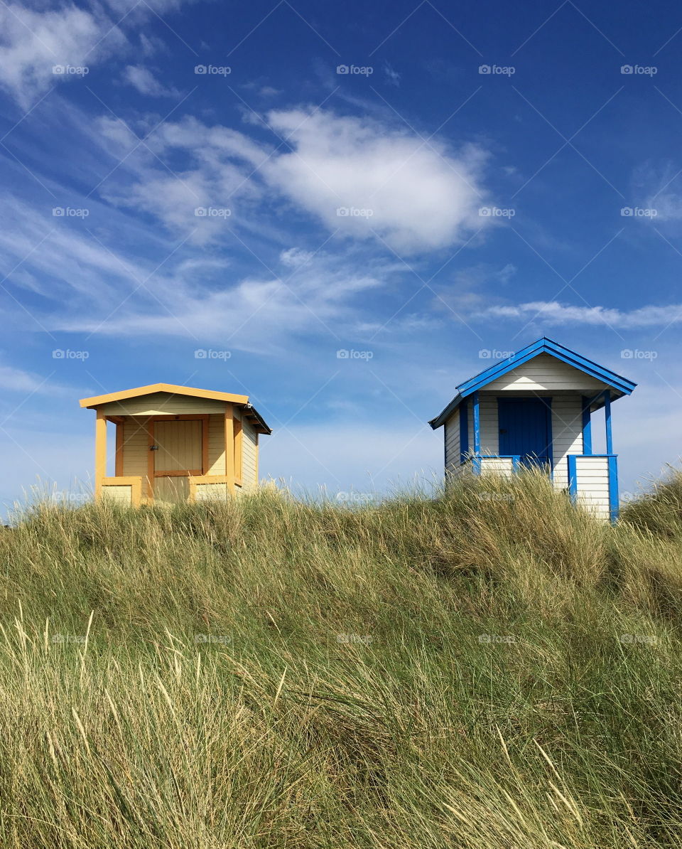 Beach huts in Skanör.