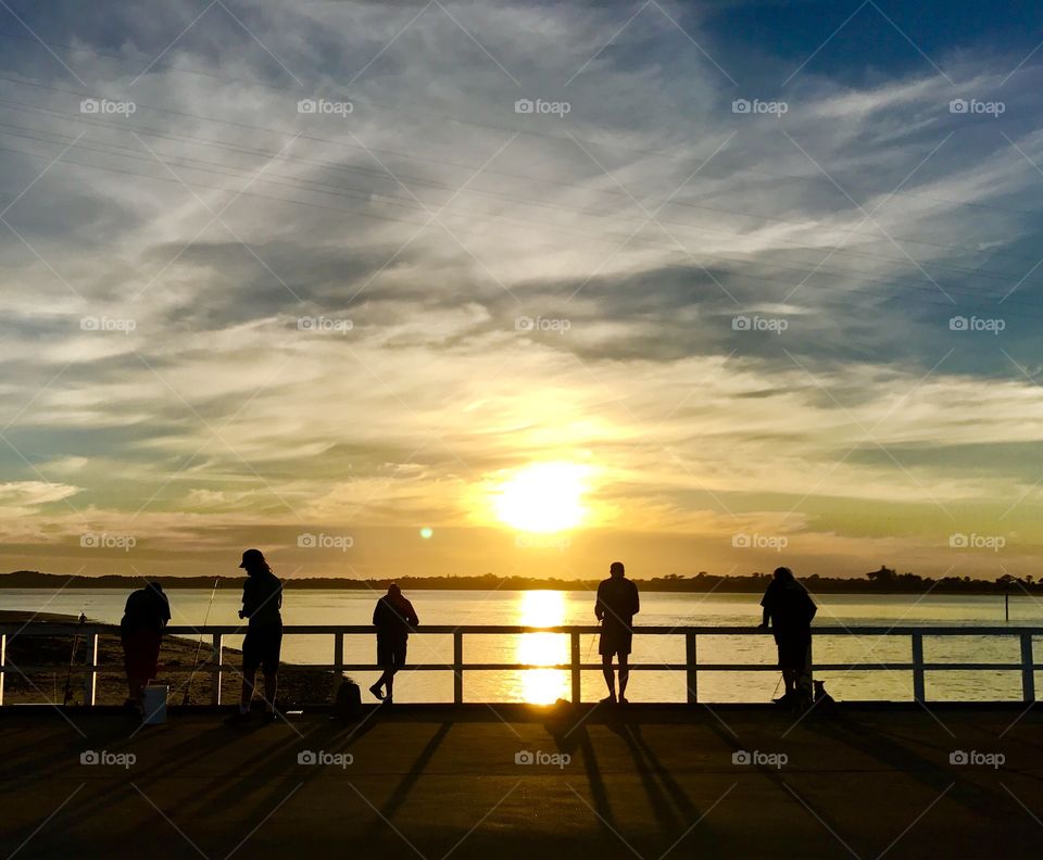 Beautiful sunset with the San Remo Jetty