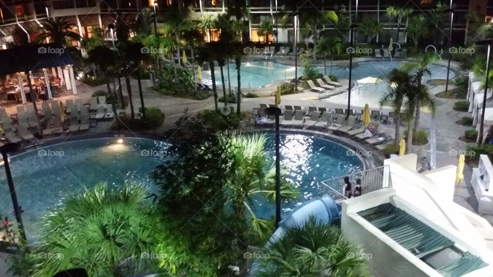 night pool resort