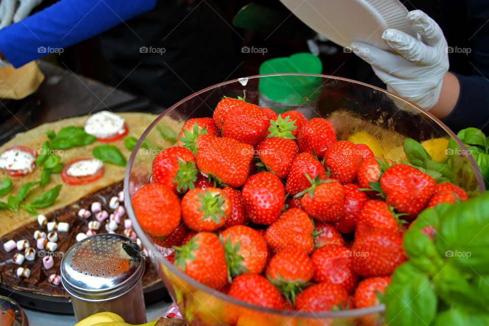 Strawberry pancakes