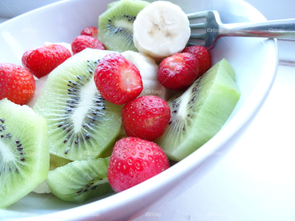 Healthy fruits breakfast