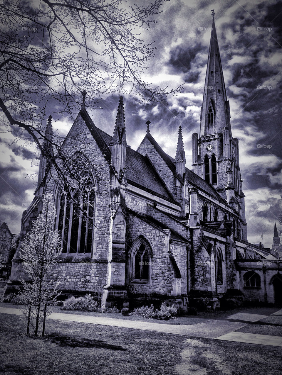 Dramatic church photo