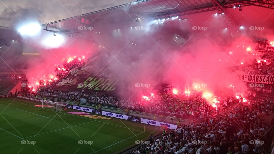 Legia Warszawa. Zyleta showing some fire.