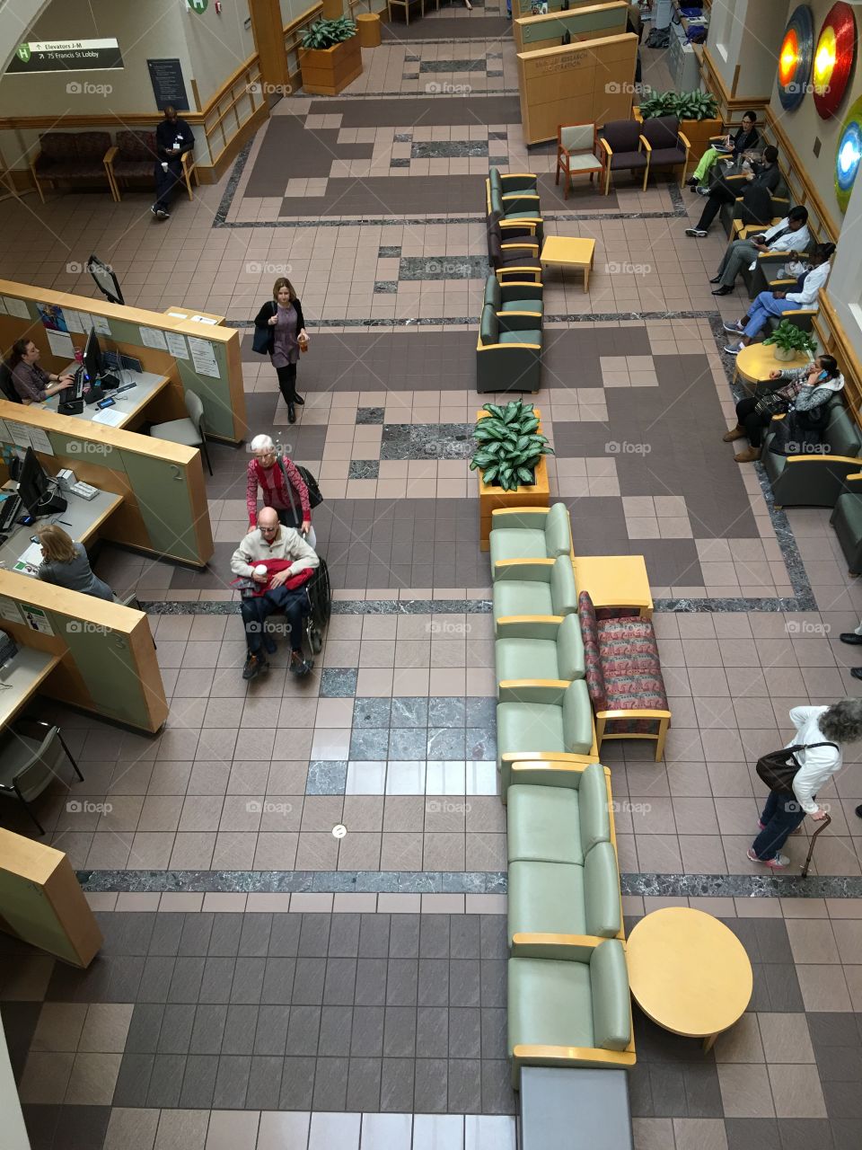 Overview of hospital registration area!