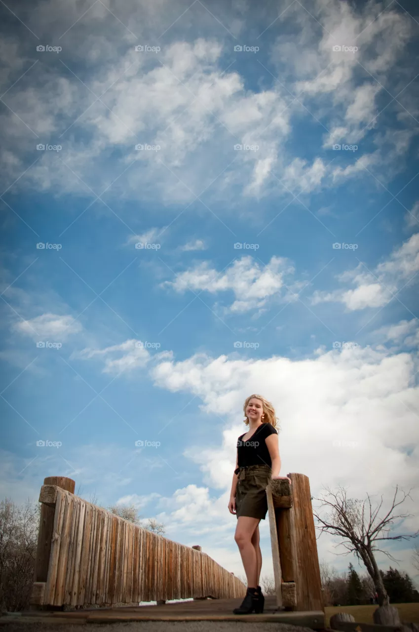 Girl on Bridge
