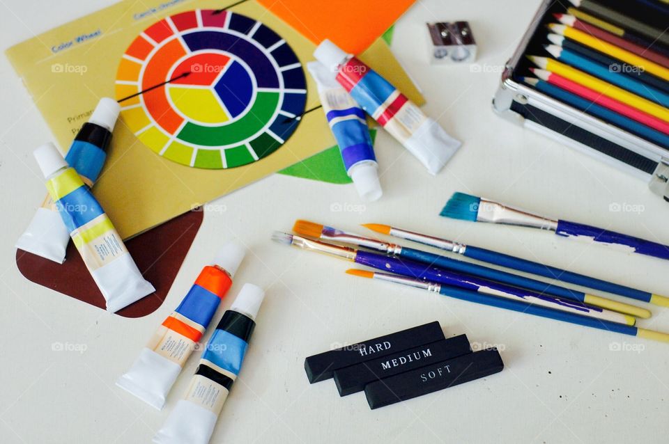 Paints and pencils