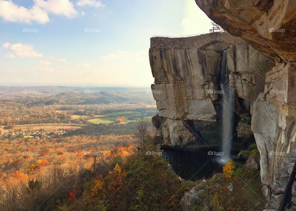 Beautiful fall view of lookout mountain in Chattanooga Tennessee