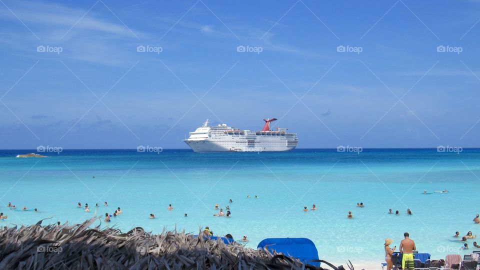Summer Vacation Traveling on a Bahamas Beach Cruise