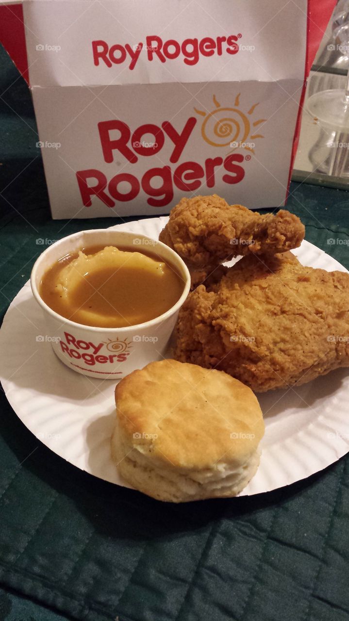 Roy Rogers Chicken. Grand opening at the Roy Rogers near my home