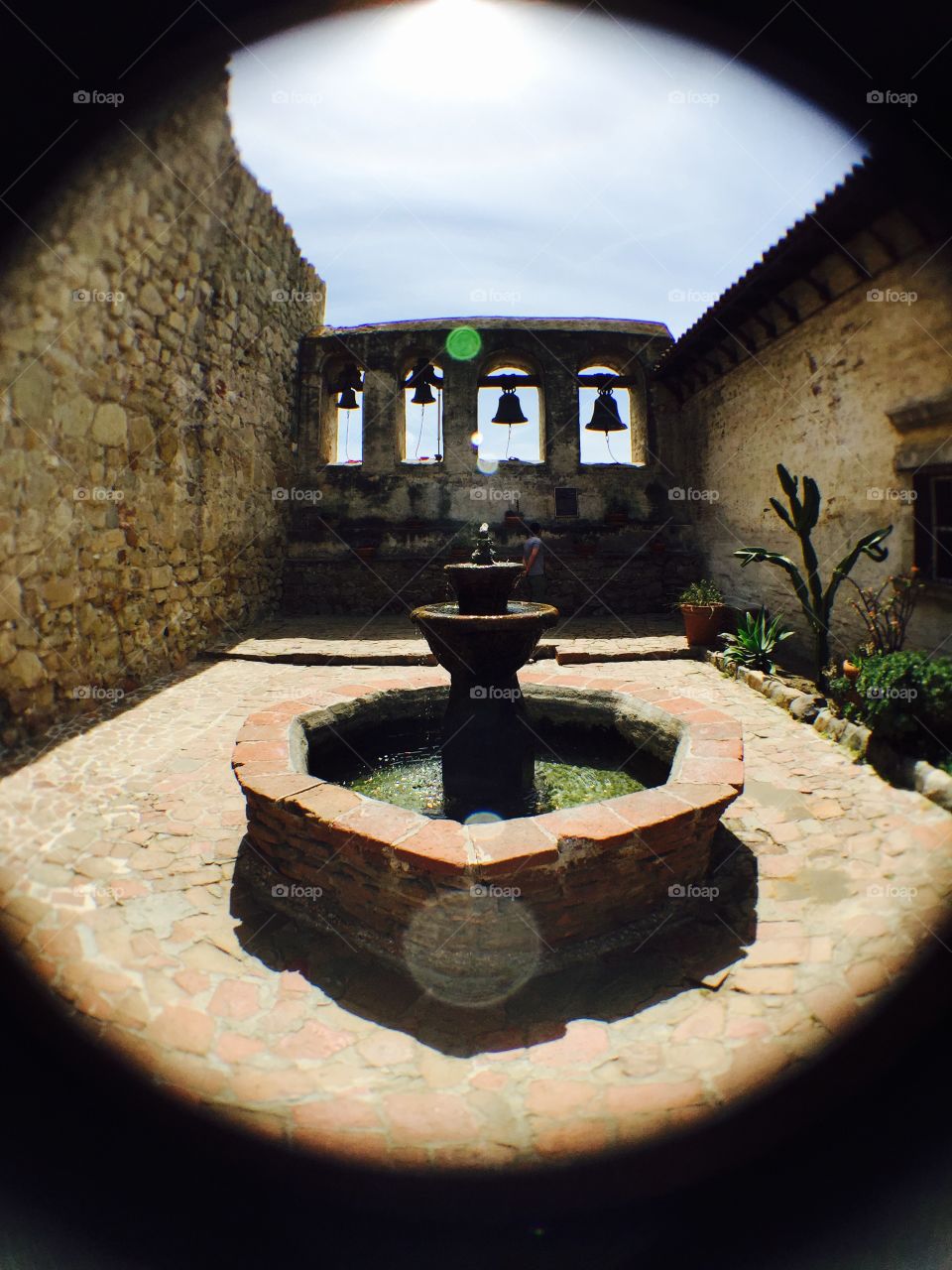 Fountain . At Mission San Juan Capistrano 