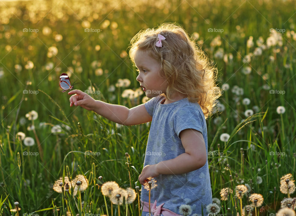 girl walking in the field