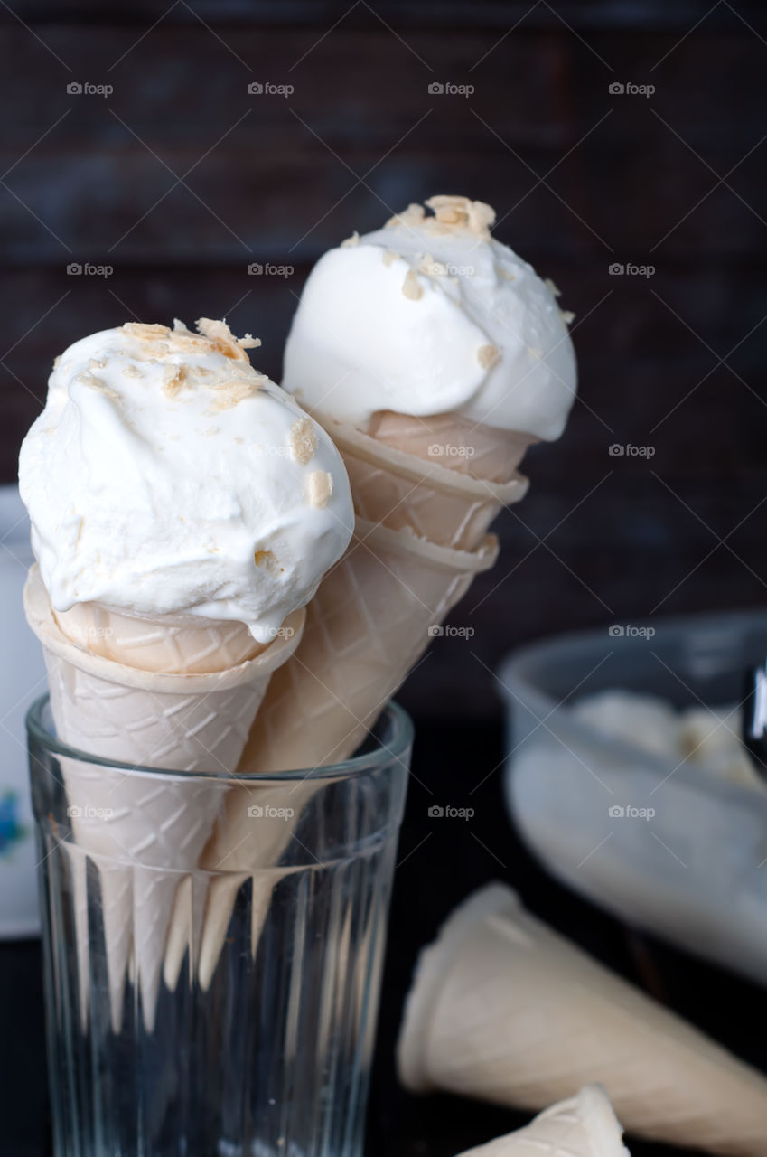 Delicious summer ice cream cone