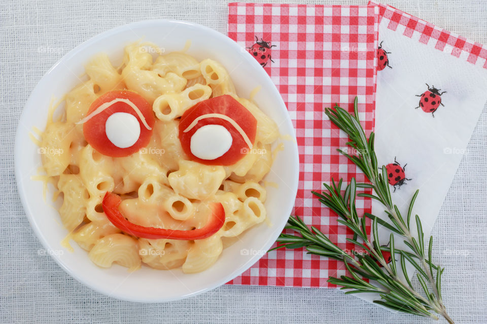 High angle view of homemade pasta