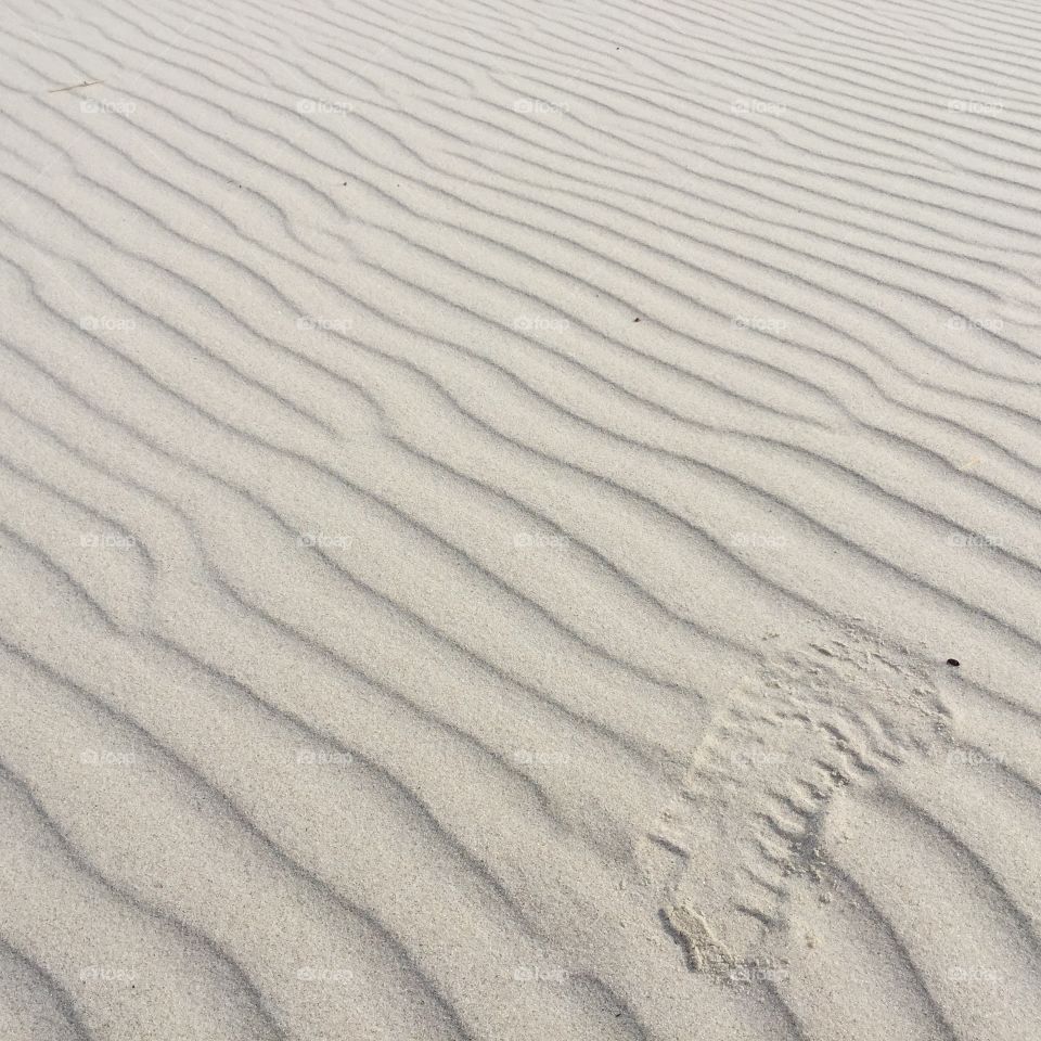 Footprint on sand