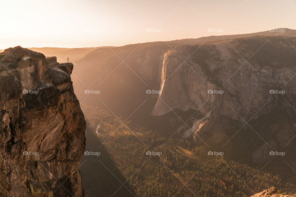 Taft Point during the sunset california