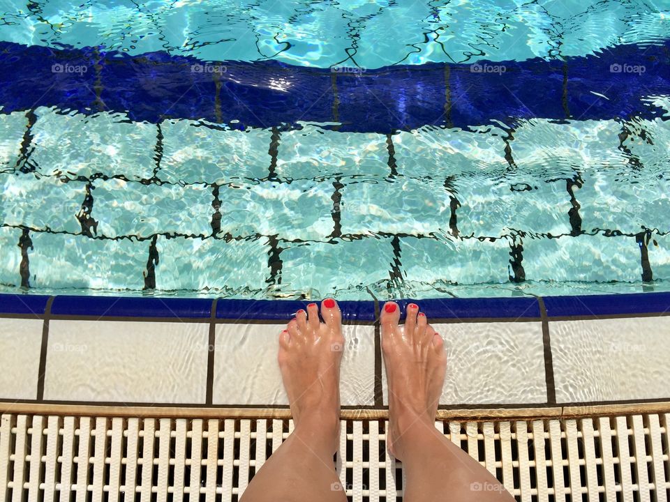 Relaxing at the pool