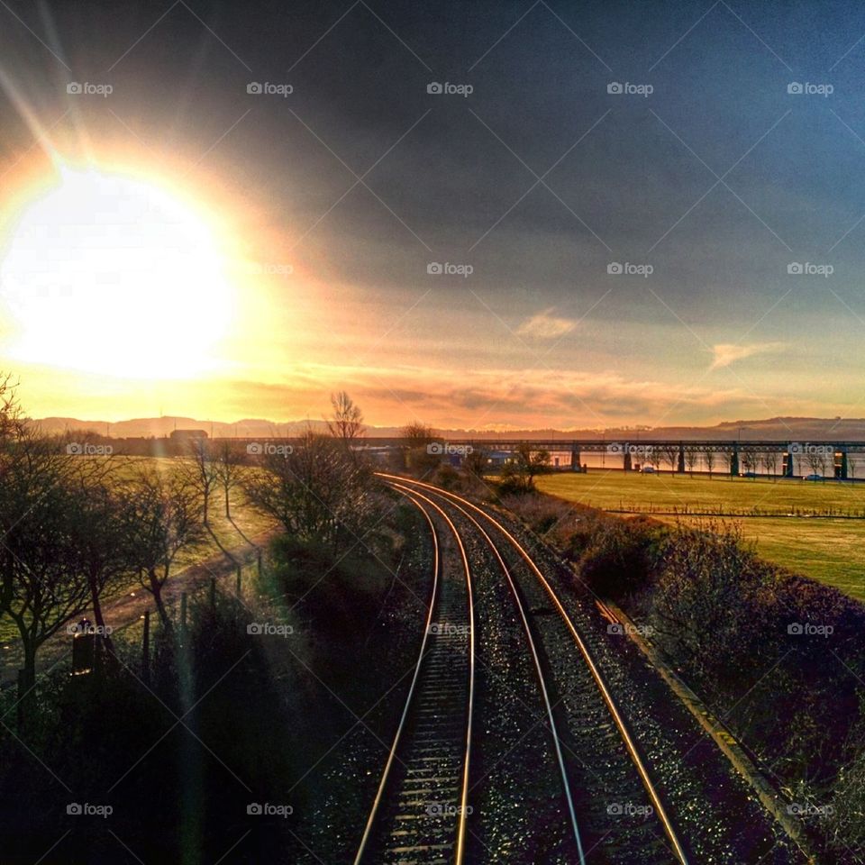 Railway through Magdalen Green