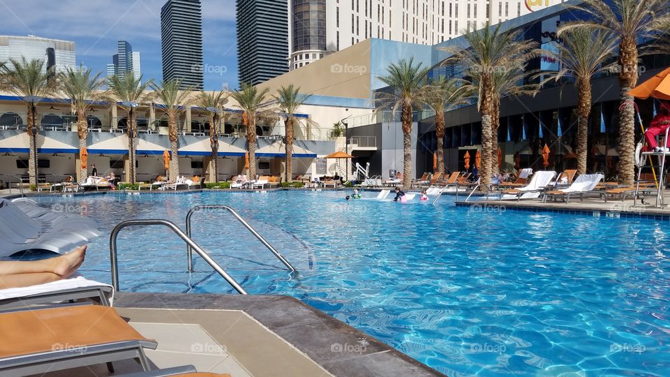 swimming pool at Hilton Elara Las Vegas