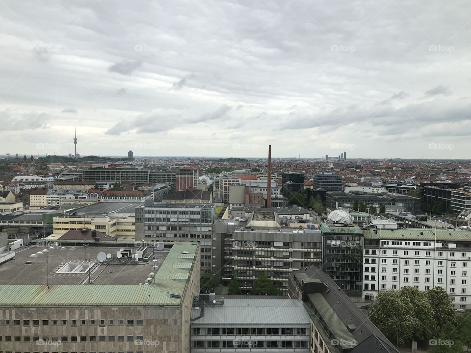 Die Stadt München von oben.
