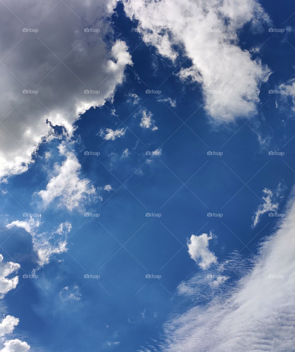 blue sky with white clouds
