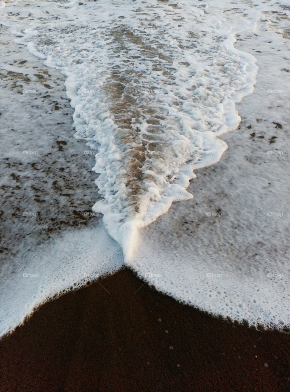 High angle view of sea wave