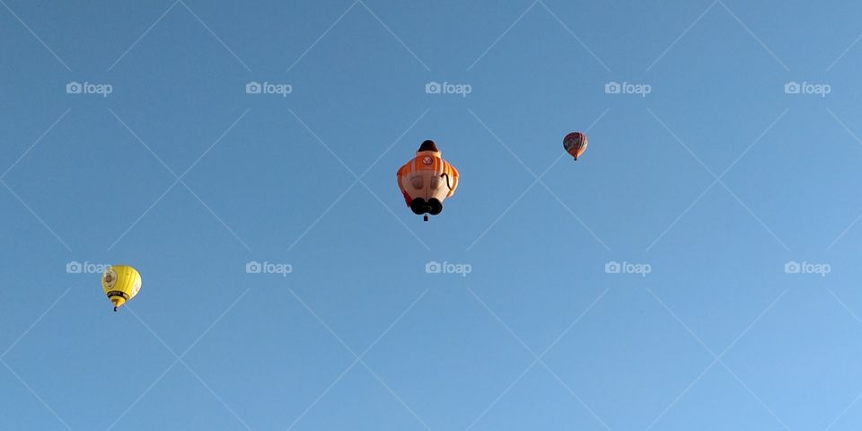 Ballons are in the air