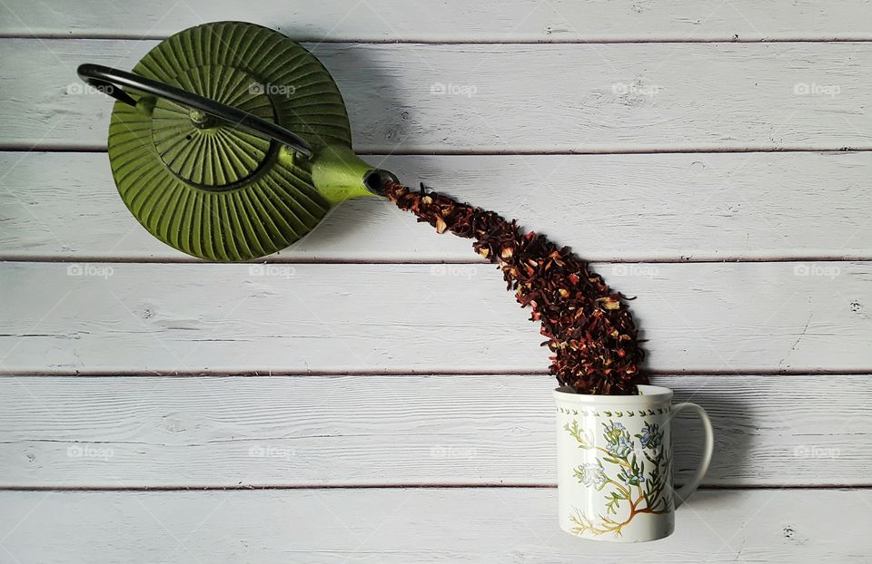 Tea flatlay