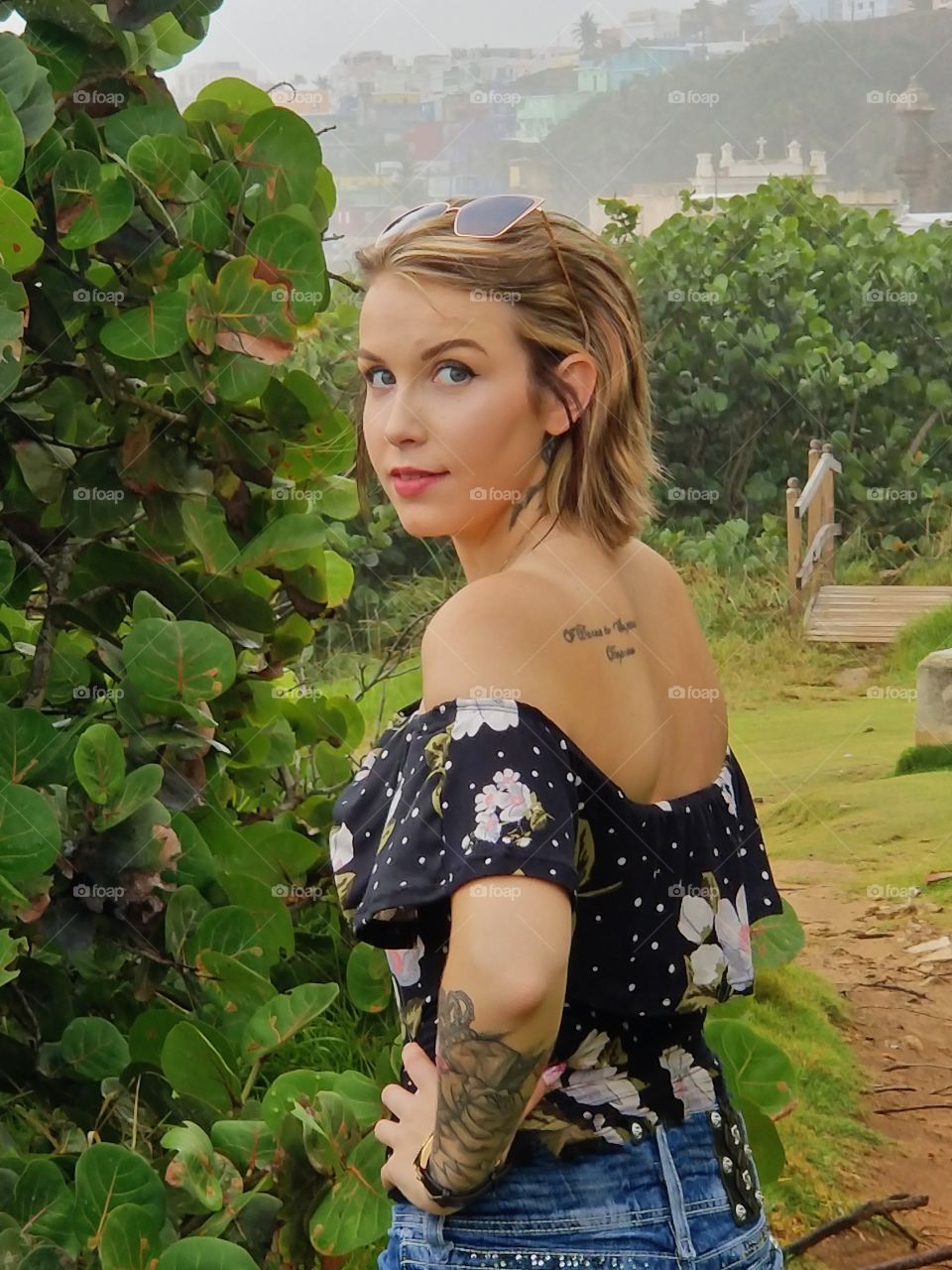 Rainy day walking around the historical city of old San Juan