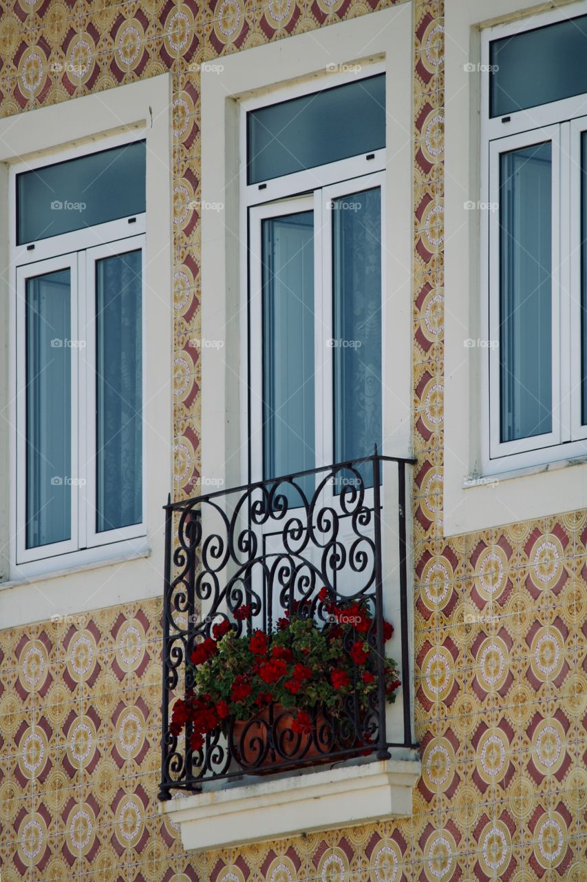 Beautiful building facade in Europe 