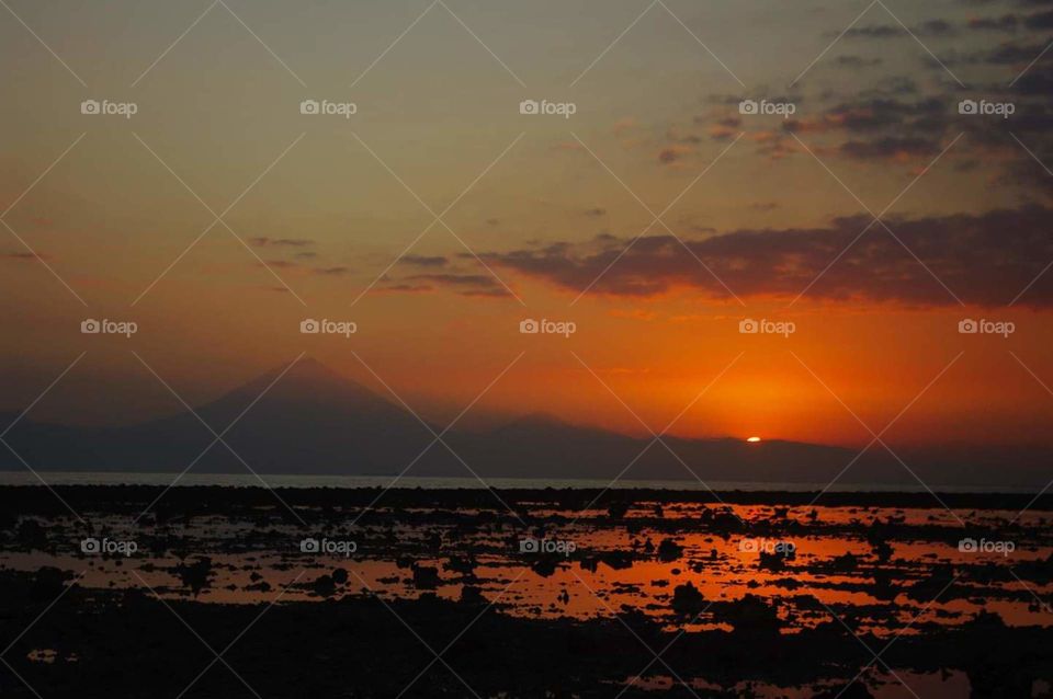 Gili island sunset