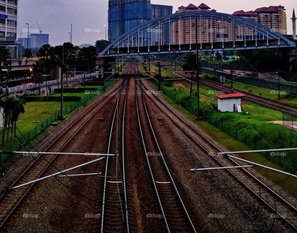 The railway and the bridge .