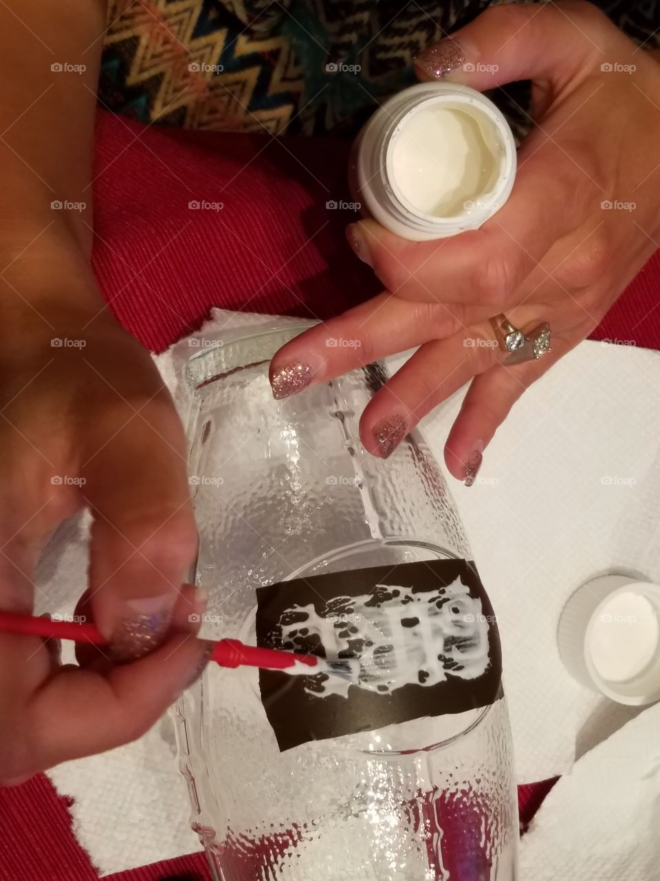 Wine glass etching party