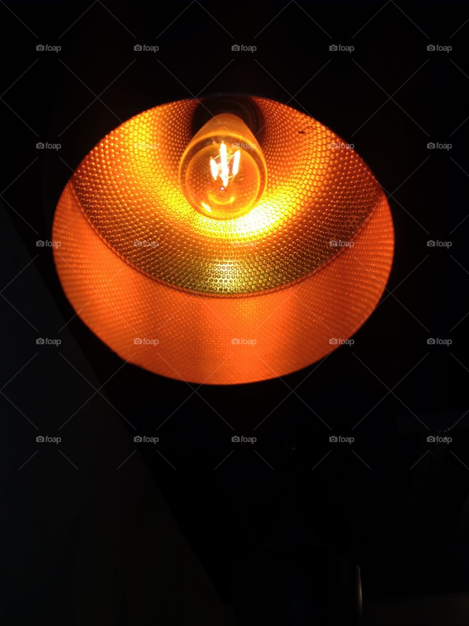 Light in black background