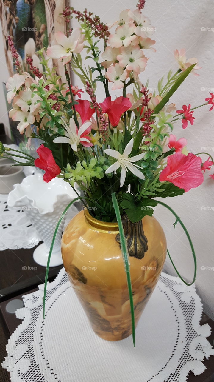 flowers and vase